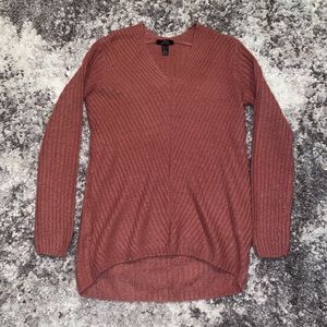 V-neck Knit Burnt Orange Sweater!🧶